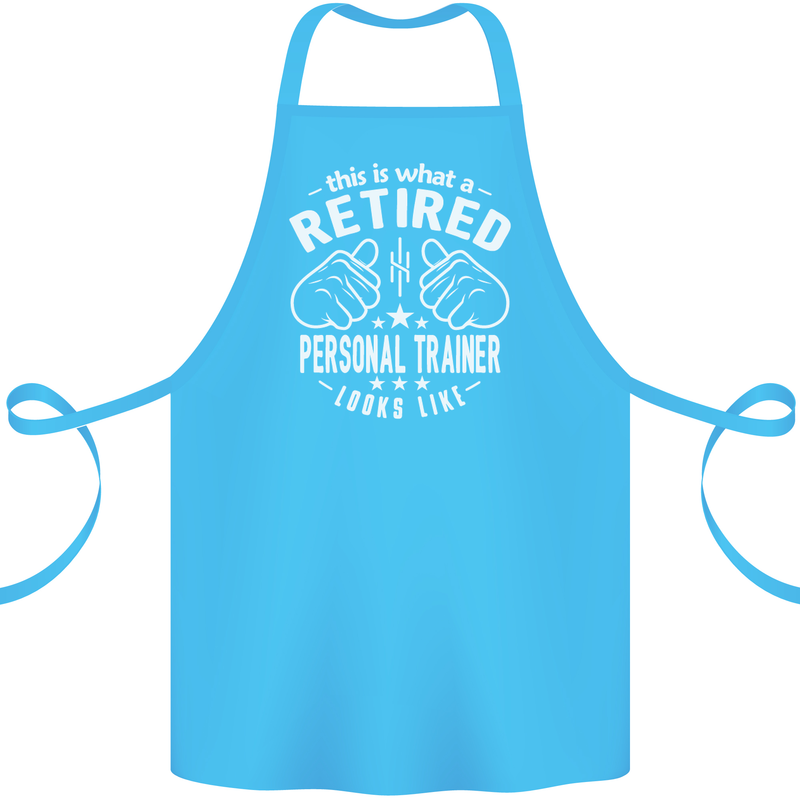 A Retired Personal Trainer Looks Like Cotton Apron 100% Organic Turquoise