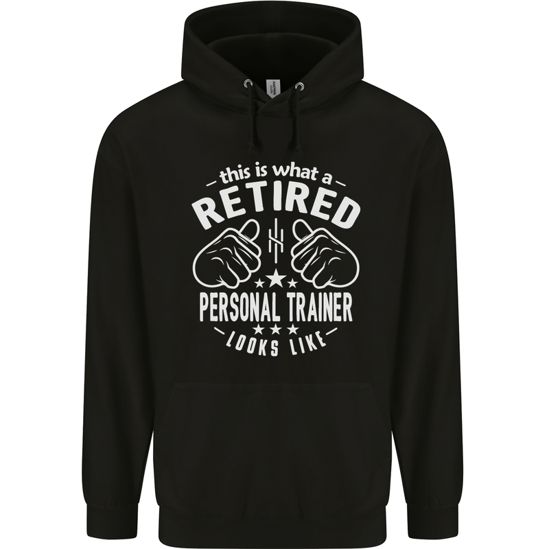 A Retired Personal Trainer Looks Like Mens 80% Cotton Hoodie Black