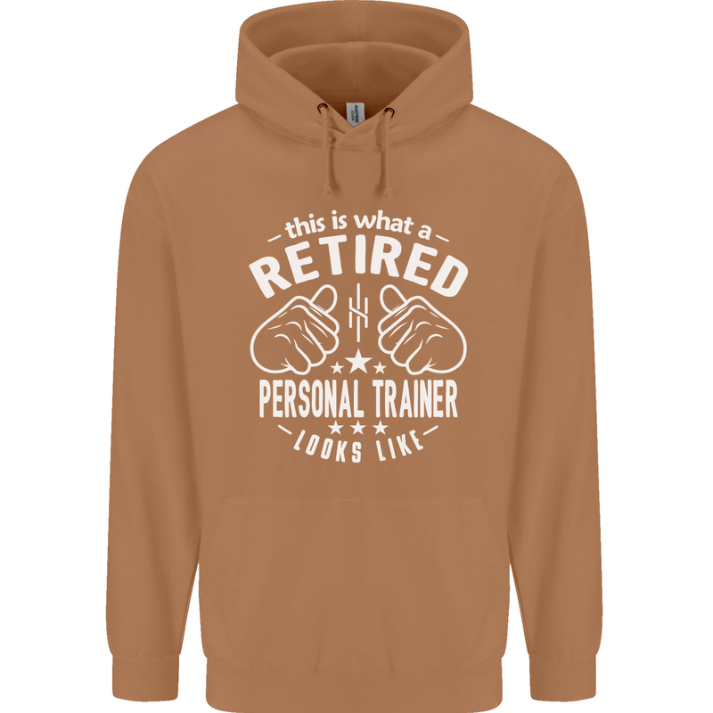 A Retired Personal Trainer Looks Like Mens 80% Cotton Hoodie Caramel Latte