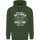A Retired Personal Trainer Looks Like Mens 80% Cotton Hoodie Forest Green