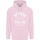 A Retired Personal Trainer Looks Like Mens 80% Cotton Hoodie Light Pink