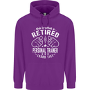 A Retired Personal Trainer Looks Like Mens 80% Cotton Hoodie Purple