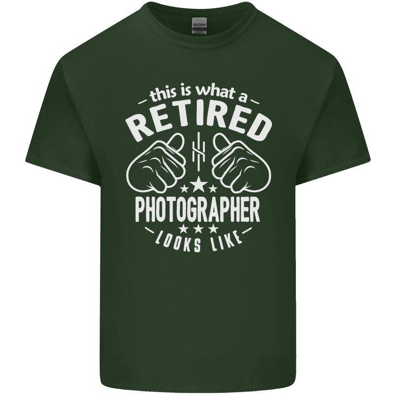 A Retired Photographer Looks Like Mens Cotton T-Shirt Tee Top Forest Green