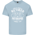 A Retired Photographer Looks Like Mens Cotton T-Shirt Tee Top Light Blue