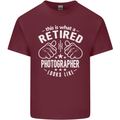 A Retired Photographer Looks Like Mens Cotton T-Shirt Tee Top Maroon