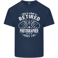A Retired Photographer Looks Like Mens Cotton T-Shirt Tee Top Navy Blue