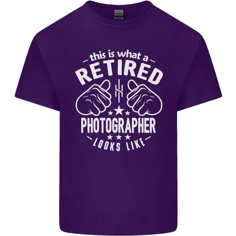 A Retired Photographer Looks Like Mens Cotton T-Shirt Tee Top Purple