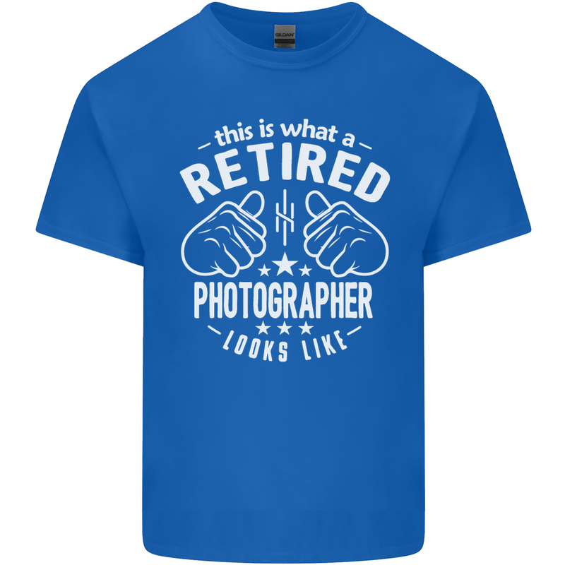 A Retired Photographer Looks Like Mens Cotton T-Shirt Tee Top Royal Blue