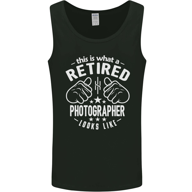 A Retired Photographer Looks Like Mens Vest Tank Top Black