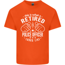 A Retired Police Officer Looks Like Mens Cotton T-Shirt Tee Top Orange