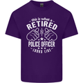 A Retired Police Officer Looks Like Mens Cotton T-Shirt Tee Top Purple
