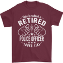 A Retired Police Officer Looks Like Mens T-Shirt Cotton Gildan Maroon