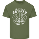 A Retired Psychologist Looks Like Mens Cotton T-Shirt Tee Top Military Green