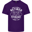 A Retired Psychologist Looks Like Mens Cotton T-Shirt Tee Top Purple