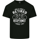 A Retired Receptionist Looks Like Mens Cotton T-Shirt Tee Top Black