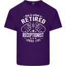 A Retired Receptionist Looks Like Mens Cotton T-Shirt Tee Top Purple