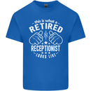 A Retired Receptionist Looks Like Mens Cotton T-Shirt Tee Top Royal Blue