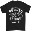 A Retired Receptionist Looks Like Mens T-Shirt Cotton Gildan Black