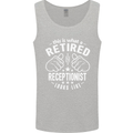 A Retired Receptionist Looks Like Mens Vest Tank Top Sports Grey