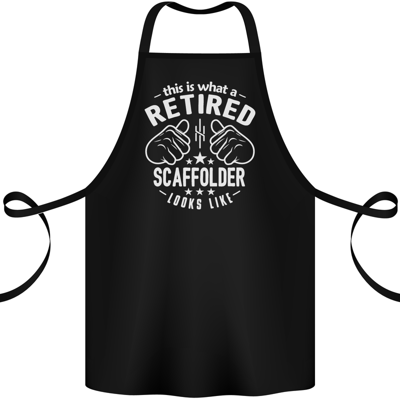 A Retired Scaffolder Looks Like Cotton Apron 100% Organic Black