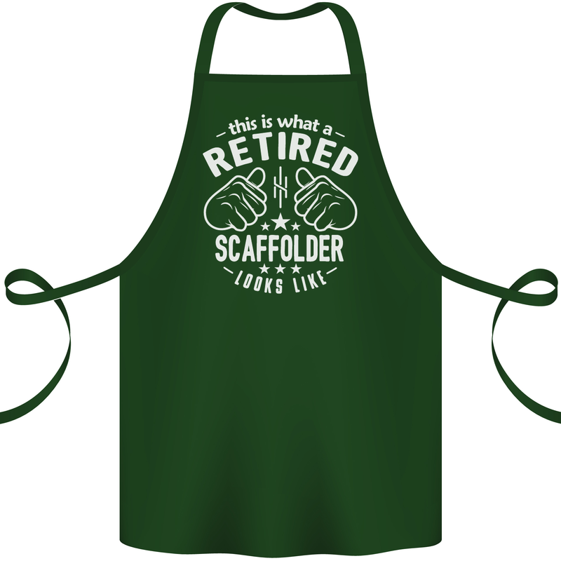 A Retired Scaffolder Looks Like Cotton Apron 100% Organic Forest Green