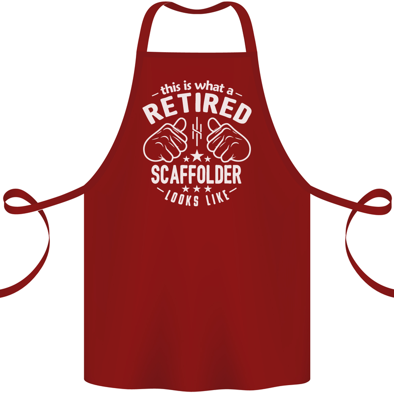 A Retired Scaffolder Looks Like Cotton Apron 100% Organic Maroon
