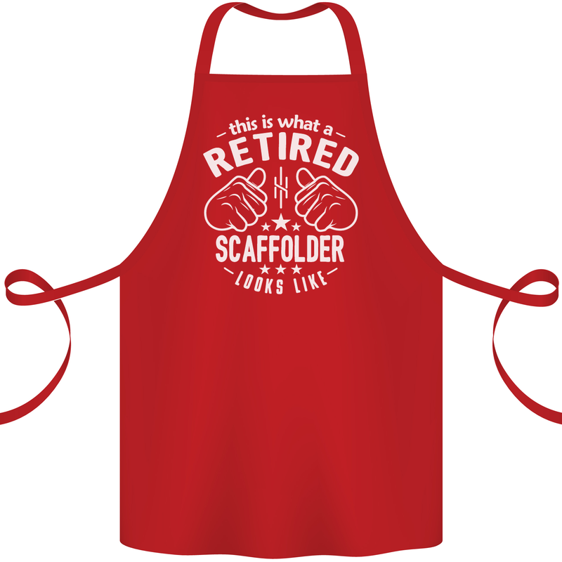 A Retired Scaffolder Looks Like Cotton Apron 100% Organic Red