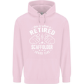 A Retired Scaffolder Looks Like Mens 80% Cotton Hoodie Light Pink