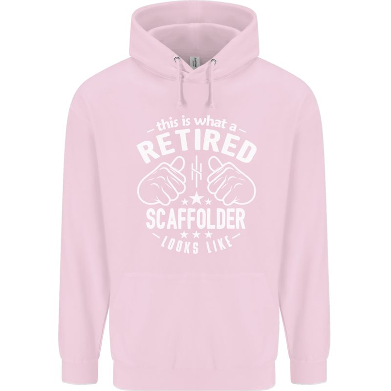 A Retired Scaffolder Looks Like Mens 80% Cotton Hoodie Light Pink