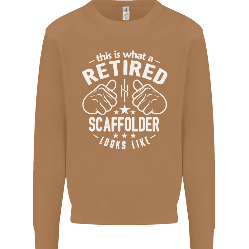 A Retired Scaffolder Looks Like Mens Sweatshirt Jumper Caramel Latte