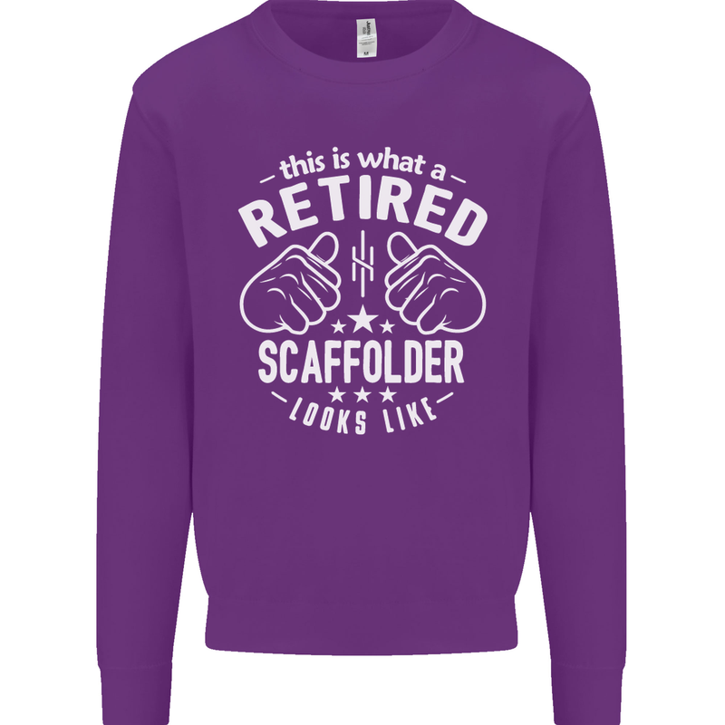 A Retired Scaffolder Looks Like Mens Sweatshirt Jumper Purple
