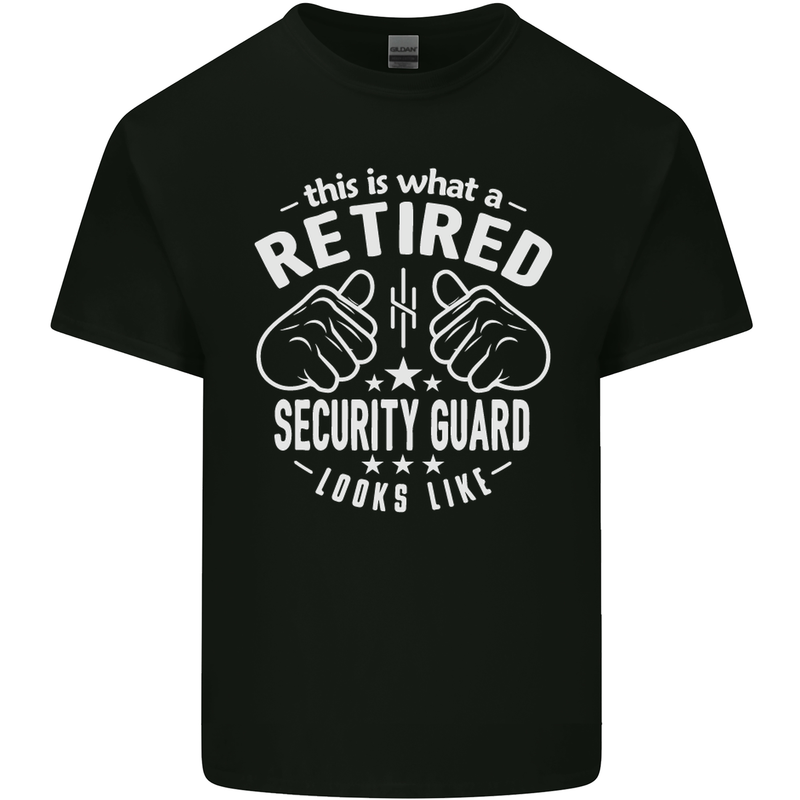 A Retired Security Guard Looks Like Mens Cotton T-Shirt Tee Top Black