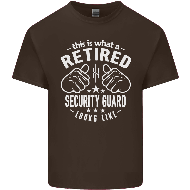 A Retired Security Guard Looks Like Mens Cotton T-Shirt Tee Top Dark Chocolate