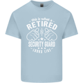 A Retired Security Guard Looks Like Mens Cotton T-Shirt Tee Top Light Blue