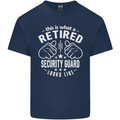 A Retired Security Guard Looks Like Mens Cotton T-Shirt Tee Top Navy Blue
