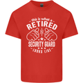 A Retired Security Guard Looks Like Mens Cotton T-Shirt Tee Top Red