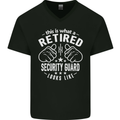 A Retired Security Guard Looks Like Mens V-Neck Cotton T-Shirt Black