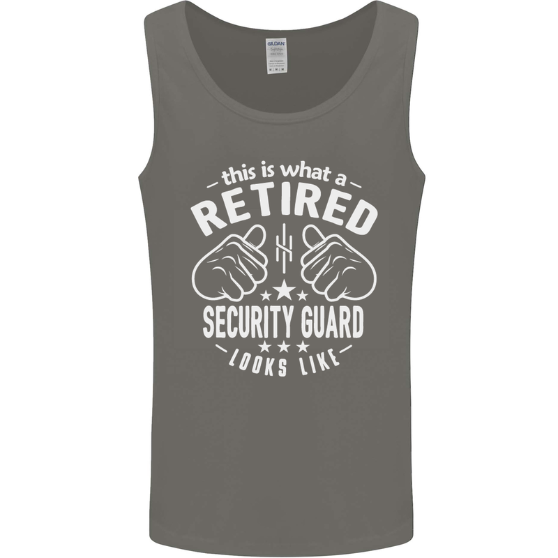 A Retired Security Guard Looks Like Mens Vest Tank Top Charcoal