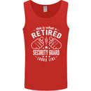 A Retired Security Guard Looks Like Mens Vest Tank Top Red