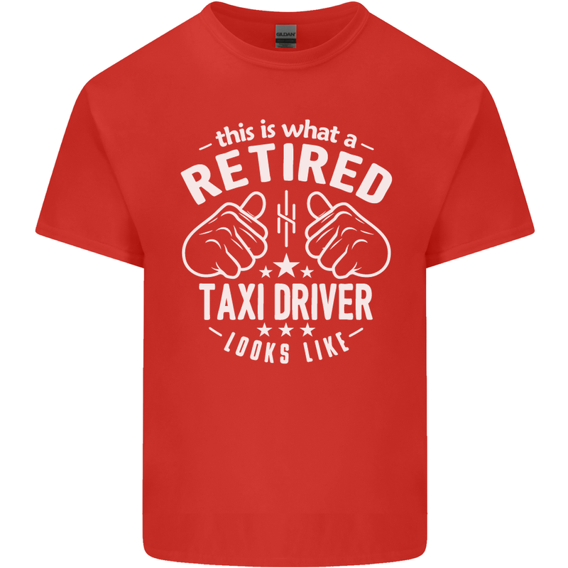 A Retired Taxi Driver Looks Like Mens Cotton T-Shirt Tee Top Red