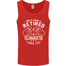 A Retired Telemarketer Looks Like Mens Vest Tank Top Red