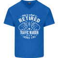 A Retired Traffic Warden Looks Like Mens V-Neck Cotton T-Shirt Royal Blue
