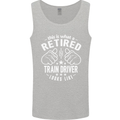 A Retired Train Driver Looks Like Mens Vest Tank Top Sports Grey