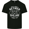 A Retired Travel Agent Looks Like Mens Cotton T-Shirt Tee Top Black