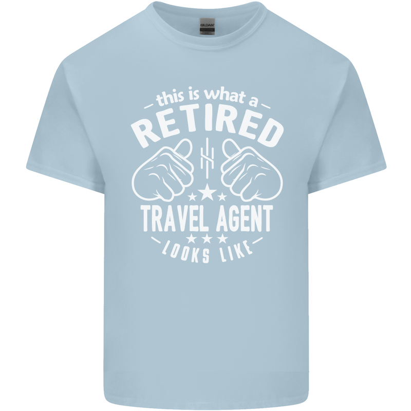 A Retired Travel Agent Looks Like Mens Cotton T-Shirt Tee Top Light Blue