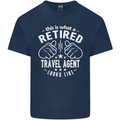 A Retired Travel Agent Looks Like Mens Cotton T-Shirt Tee Top Navy Blue
