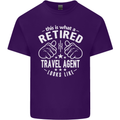 A Retired Travel Agent Looks Like Mens Cotton T-Shirt Tee Top Purple