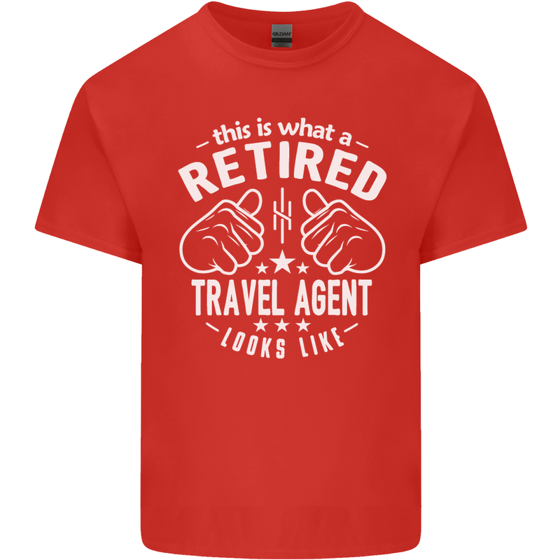 A Retired Travel Agent Looks Like Mens Cotton T-Shirt Tee Top Red