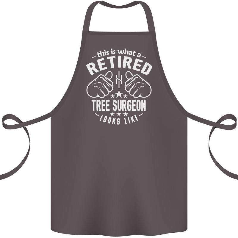 A Retired Tree Surgeon Looks Like Cotton Apron 100% Organic Dark Grey