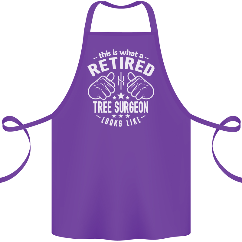 A Retired Tree Surgeon Looks Like Cotton Apron 100% Organic Purple